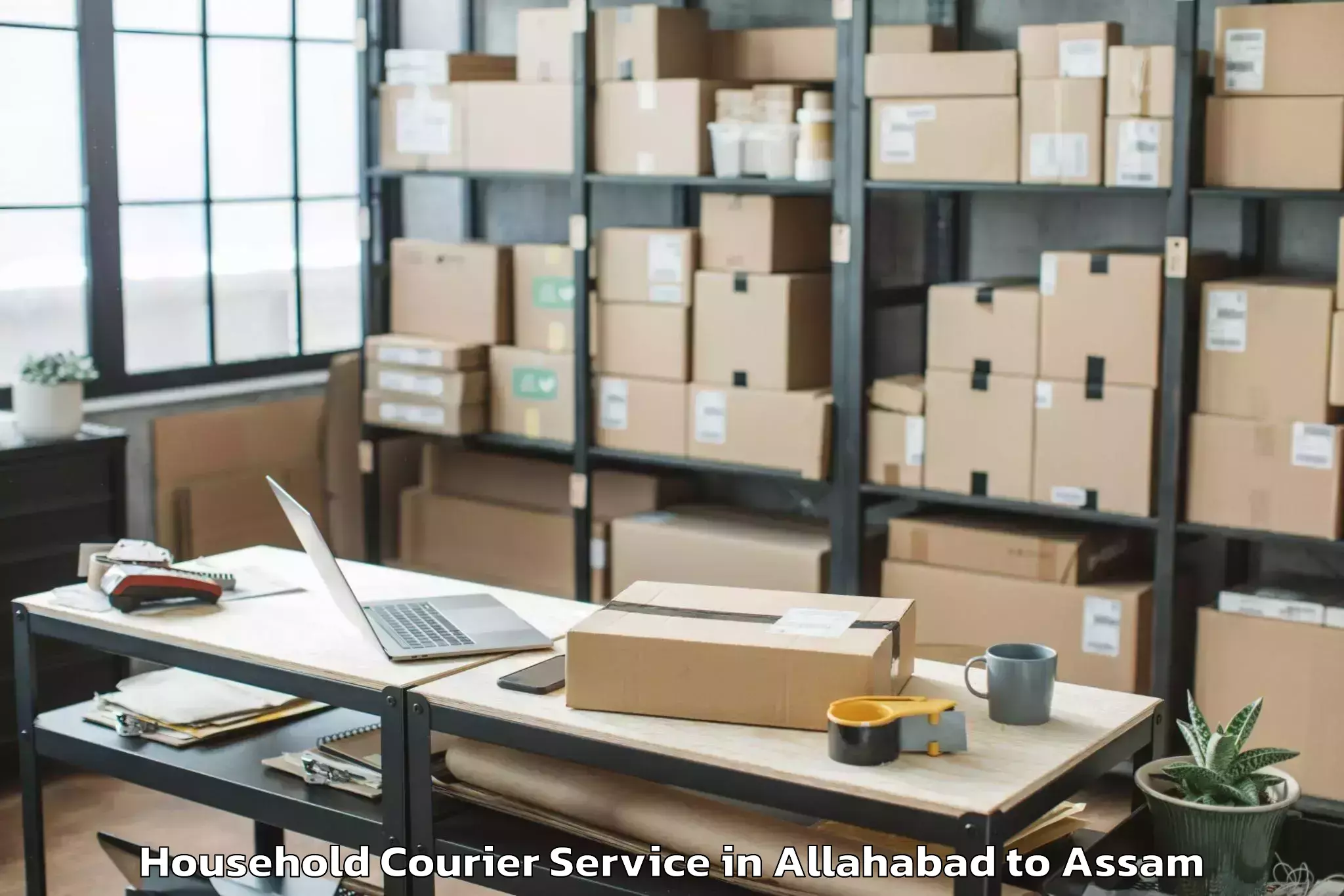 Reliable Allahabad to Laharighat Household Courier